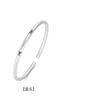 Pulsera de plata antigua con pie de plata 9999 sólida, pulsera de apertura de alegría y paz, regalo de cumpleaños para novia y mejor amiga