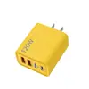 Carregador Transfronteiriço 65W Padrão Europeu Padrão Americano Padrão Britânico 120W Multi-Porta USB Tipo-C Cabeça de Carregamento Rápido Inteligente para Celulares