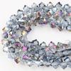 Venta al por mayor accesorios de joyería hechos a mano DIY Cristal cuentas sueltas chapado de alta temperatura agujero lateral cuentas cuadradas cuentas para pulsera accesorios para el cabello