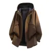 Casaco trench coat masculino de comprimento médio 2026 primavera e outono novo estilo solto casual versão coreana jaqueta de casaco estilosa corta-vento