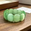 Novo Pulseira de Vidro Pedra Olho de Gato Colorida Retrô, Pulseira Dopamina Arco-Íris de Verão, Acessório de Mão Versátil e Estiloso para Mulheres