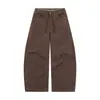 Planetmusic Pantalones Cargo Holgados de Trabajo Retro Americano Costa Oeste de Moda para Hombre 0440