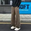 Calça Paratrooper Estilo Americano Corte Rápido Secagem Rápida Lâmina Curva Masculina Verão Seda Gelada Perna Larga Esportiva Calça Longa Perna Reta Calça Casual
