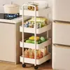 Estante de Almacenamiento Móvil Cuidadosamente Seleccionado para el Hogar, de Pie, Cocina, Multicapa, Carrito, Baño, Dormitorio, Almacenamiento de Snacks, Estante de Almacenamiento