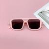 Moda Vintage Nuevo Marco Transparente Personalidad Caja Lente de Té Gafas de Sol para Niños Gafas de Sol Parasol Gafas de Sol con Protección UV