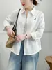 Cardigan de Algodón para Mujer con Bordado Artístico de Canguro de Dibujos Animados, Camisa de Manga Larga, Nuevo Estilo Otoño 2026