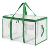 Bolsa Transparente de Gran Capacidad para Mudanza, Bolsa de Almacenamiento Engrosada, Impermeable, a Prueba de Polvo, Tejida, Bolsa de Almacenamiento para Colchas