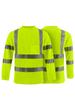 Camiseta de manga longa com faixa refletiva em cores contrastantes, roupas de segurança para canteiro de obras, roupas para trabalho noturno, respirável, vestuário de trabalho de verão, personalização