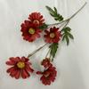 Material de flor artificial vermelha Peônia estrangeira Rosa Hotel Road Lead Decoração Plástico Flor falsa Tema vermelho Casamento