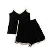 Pijama Cool Estilo Coreano para Mujer Verano Chaleco de Tirantes con Almohadilla en el Pecho Traje Delgado para Usar Afuera Ropa de Casa