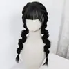 Peluca Trenza Cola de Caballo Femenina Natural Trenza Boxeadora Peluca Twist Trenza Larga Popular Sexy Peluca de Doble Cola de Caballo