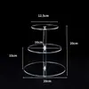 Soporte de Pastel Transparente Acrílico de Fábrica Soporte de Exhibición Giratorio Multicapa Simple Soporte de Exhibición de Postres para Bodas Fiestas de Cumpleaños