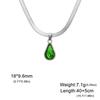 Collar con colgante de gota de agua de cristal de color Gixiang, collar de cadena de serpiente de acero inoxidable, collar de moda para mujer, joyería de regalo
