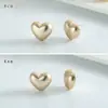 Nuevos Pendientes de Plástico ABS en Forma de Corazón Estilo Europeo y Americano, Pendientes Retro Simples con Diseño Exquisito y Compacto, Accesorios para Orejas de Lujo Ligero