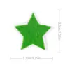 Pegatinas de tela con forma de estrella de cinco puntas en color, venta al por mayor, accesorios para ropa, zapatos y sombreros, parches bordados, pegatinas de tela, sellos de bordado por computadora.