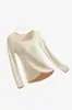 Curioso Mesmo Estilo Veludo Alemão Roupa Térmica Feminina Forrada com Lã Espessada Roupas de Outono e Calças Longas Camisa Base Aquecida Conjunto Outono e Inverno 25