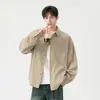NASA SOBRE Camisa de manga larga estilo japonés para hombre, primavera/otoño, alta gama, nueva camisa casual 2026, prenda exterior elegante