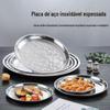 Prato de Frutas Estilo Tailandês em Aço Inoxidável, Prato de Jantar, Bandeja, Venda Direta do Fabricante, Suprimentos para Hotel, 25-80cm Espesso e Durável