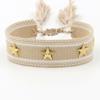 Pulsera de Correa con Borla de Remache de Estrella de Cinco Puntas, Pulsera Tejida de Estilo Étnico Colorido, Accesorios Transfronterizos de Estilo Mixto Multicolor