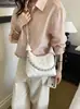 Bolso de mano acolchado con cadena de alta gama, versátil, moda 2026, transfronterizo, bolso pequeño tipo Chanel, de lujo ligero, para hombro y cruzado