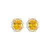 Brilhantes e deslumbrantes! Brincos de tarraxa oval em zircônia cúbica banhados a ouro 18K real Brincos retrô franceses Brincos de design nichado