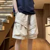 Bermudas Cargo Masculinas Atacado Verão Novo Tendência Streetwear Bolso Grande Estilo Americano Esportivo Casual Comprimento do Joelho Roupas Masculinas