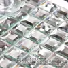 Adesivo de Parede Espelhado Autoadesivo Mosaico de Vidro de Cristal Polido de Cinco Lados Azulejos Decoração de Parede de Fundo de TV Balcão de Bar KTV