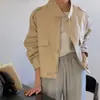 Ropa de mujer, estilo Dongdaemun coreano, moda de alta calidad para principios de primavera, chaqueta corta con cordón y cuello mao estilo Hong Kong