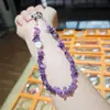 Llavero de cordón para teléfono móvil, cadena de cristal de colores para teléfono móvil, colgante de cuentas, doble uso, directo de fábrica