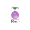 Cuentas redondas de resina con purpurina imitación ojo de gato de 10 mm para pulseras, collares y accesorios de joyería hechos a mano DIY