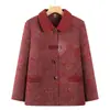 Abrigo de primavera y otoño para mujeres de mediana edad y mayores, traje Tang de botones bordado para abuelas de 70-80 años, top otoñal elegante para madres