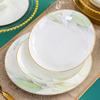 Atacado de Louças de Cerâmica e Pratos da Fábrica de Origem de Jingdezhen Conjunto Completo de Presentes para Empresas Tigelas e Pratos de Porcelana de Osso Customização