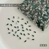 Pedras de Strass para Nail Art Zircônia Esmeralda Misturadas Mini Pedras de Strass Irregulares com Fundo Plano Decorações para Unhas Marquise Gota