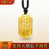 Pingente Vietnamita de Ouro de Areia com o Caractere para Boa Sorte Que Não Pode Ser Queimado, Joias de Ouro de Areia Que Podem Ser Queimadas, Colar de Ouro de Areia