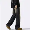 Jeans de Calle Americanos para Hombre Verano 2025 Delgados Vintage Desgastados Lavados Frescos Sueltos Casual Rectos Largos