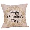 Estilo Americano Simple Patrón de San Valentín Almohada de Sofá Funda de Almohada Amor Decoración de Sala de Estar Hogar Cojín de Respaldo