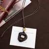 Collar Maillard Otoño e Invierno Piedra Ojo de Tigre Acero de Titanio para Mujer Diseño Coreano de Nicho Cadena Larga para Sudadera Accesorios Versátil Nuevo Estilo