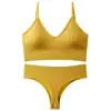 Ropa interior para mujeres con busto grande, efecto minimizador, acanalada, sin varillas, push-up, camisola, conjunto de sujetador de copa triangular francés, cómodo