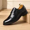 Zapatos formales de cuero de tres articulaciones para hombre, zapatos de cuero con cordones para negocios, zapatos de oficina de estilo británico para hombre, los más vendidos en Amazon y AliExpress.