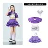 Ropa Dopamina para Niñas Abrigo de Jazz Danza Niñas Ombligo Manga Corta Dulce Fresco Escenario Tambor Vestido de Moda