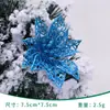 Flores de Natal Vazadas com Pó Dourado, Decorações de Guirlanda para Árvore de Natal, Suprimentos de Natal, Enfeites Pendurados para Atmosfera de Natal, Decorações de Flores Artificiais
