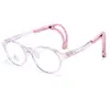 Marco Redondo Gafas para Niños con Filtro de Luz Azul Marco Suave Tr90 Gafas de Estudiante Espejo Plano Marco Antideslizante para Actividades 5442