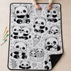 Manta de rabiscar infantil transfronteiriça feita sob medida para atividades em família pai-filho, manta de desenho DIY, manta de presente personalizada
