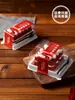 Caja de Empaque para Pastel de Terciopelo Rojo Ruili Caja Desechable para Pasteles de Patio Mousse Slice Caja Transparente para Llevar