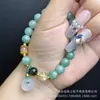 Pulseira Fantasma Verde Original Natural Feminina Design DIY Pulseira de Cristal Contas Vazadas Fantasma Verde 2024 Novo