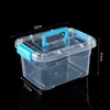 Caixa de armazenamento portátil transparente grossa caixa plástica com tampa caixa de armazenamento caixa de armazenamento de brinquedos roupas caixa de armazenamento de lanches