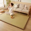 Esterilla de ratán estilo japonés, esterilla refrigerante engrosada, alfombra para sala de estar, esterilla tatami para mesita de noche de balcón, alfombra para gatear, ropa de cama para el suelo