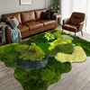 Alfombra de Sala de Estar de Terciopelo de Cristal 3D con Diseño Floral Único, Estilo Dopamina, Gruesa y Resistente a las Manchas, Fácil de Cuidar, Felpudo para Mesita de Noche de Dormitorio