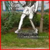 Escultura Grande de Acero Inoxidable Producción Jardín al Aire Libre Plaza Metal Paisajismo Espejo de Hierro Adornos Icónicos Creativos