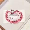 Gatito de Dibujos Animados Fresa Lazo Pequeño Versátil para Recogido de Niña Coleta Simple Elegante Accesorio para el Cabello